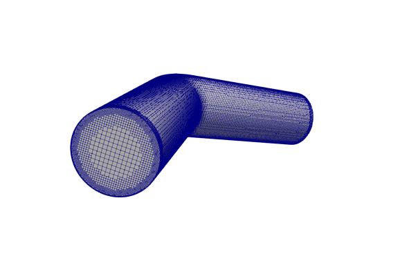 Image: Numerical mesh 45° bended pipe